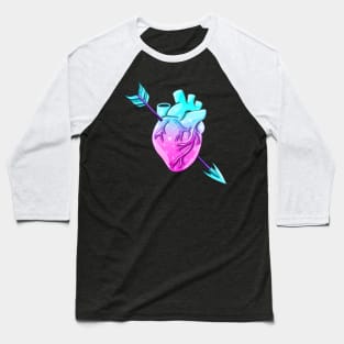 Pastel Goth Anatomical Heart Valentine Baseball T-Shirt